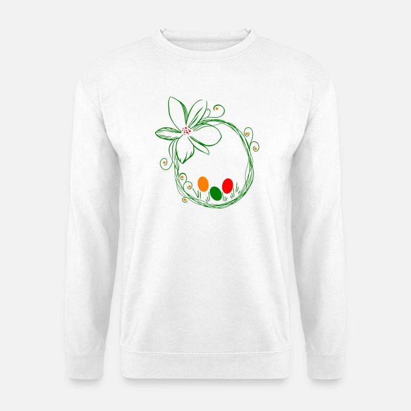 Easter nest with Easter eggs - Unisex Sweatshirt - white