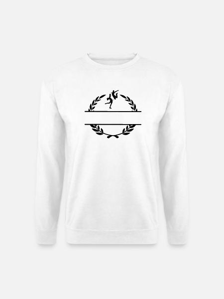 Eistanz oder Eiskunstlauf im Lorbeerkranz - Unisex Pullover - Weiß