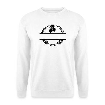 Couronne de laurier cycliste sur piste - Sweat-shirt Unisexe - blanc - Devant