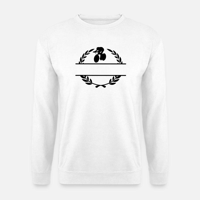 Bahnradfahrer Lorbeerkranz - Unisex Pullover - Weiß