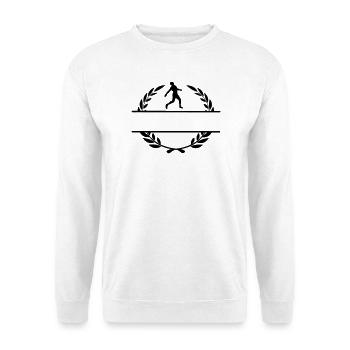 Discus thrower, winner in laurel wreath - Unisex Sweatshirt - white - Front
