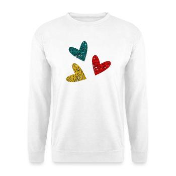 HEART. HEARTS. SAINT VALENTINE. LOVE. LOVE. CHRISTMAS - Unisex Sweatshirt - white - Front