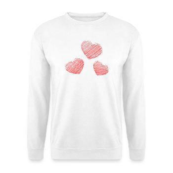 HEART. HEARTS. SAINT VALENTINE. LOVE. LOVE. CHRISTMAS - Unisex Sweatshirt - white - Front