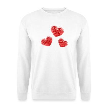 HEART. HEARTS. SAINT VALENTINE. LOVE. LOVE. CHRISTMAS - Unisex Sweatshirt - white - Front
