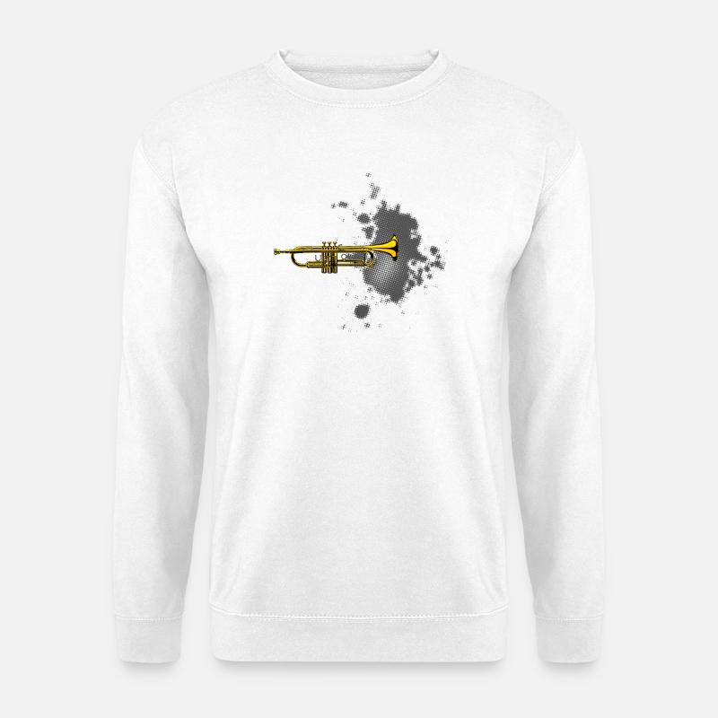 Trumpet Logo - Unisex Pullover - Weiß