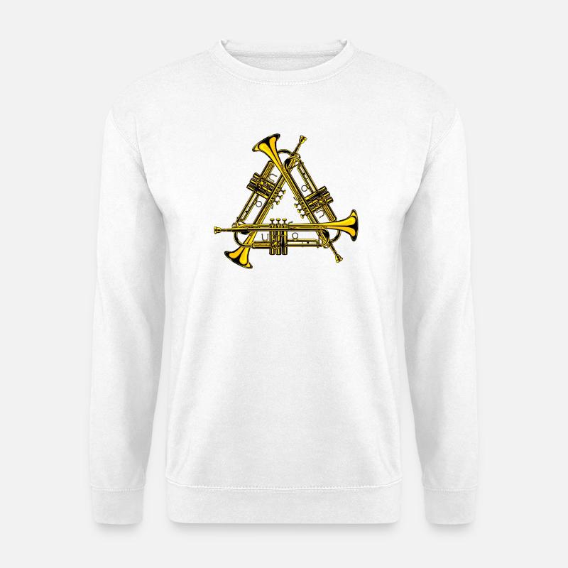 Conception du trio de trompettes - Sweat-shirt Unisexe - blanc