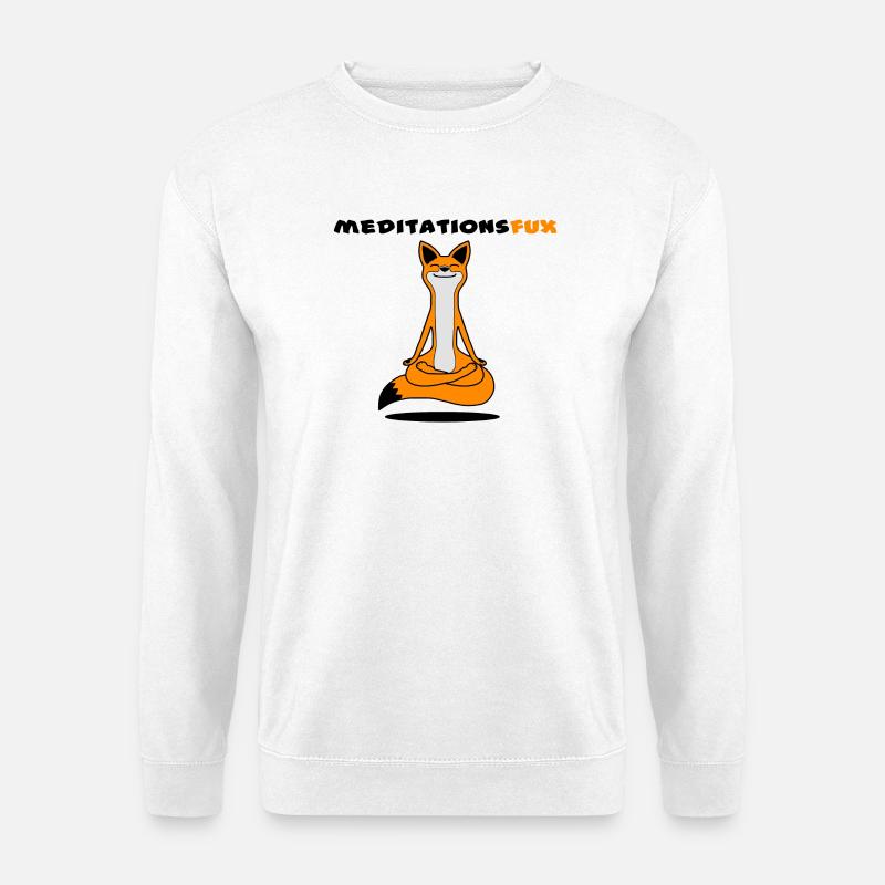 Meditationsfux - Meditationsfuchs, Dialekt - Unisex Pullover - Weiß