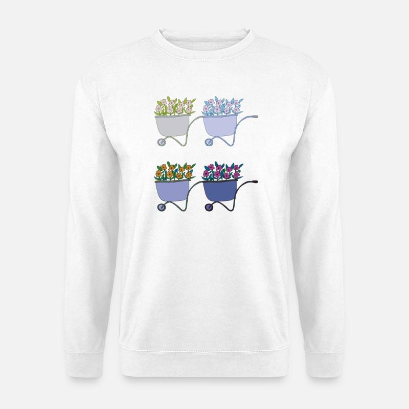 Wheelbarrows 4-fold - Unisex Sweatshirt - white