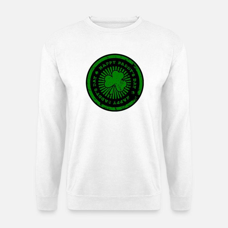 Empreinte verte de la Saint-Patrick - Sweat-shirt Unisexe - blanc