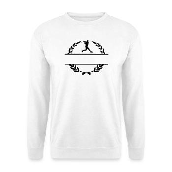 Baseball player hitter monogram - Unisex Sweatshirt - white - Front