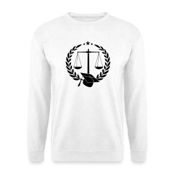 Scales straight in laurel wreath - Unisex Sweatshirt - white - Front