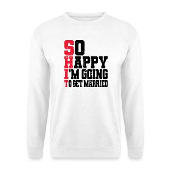 Drôle d’enterrement de vie de garçon Fiançailles Mariage Marié - Sweat-shirt Unisexe - blanc - Devant