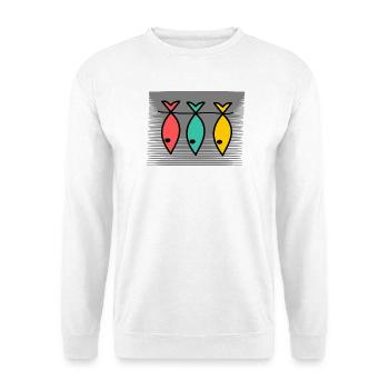 FISH. APRIL FOOL. EASTER. SARDINE. SEA - Unisex Sweatshirt - white - Front