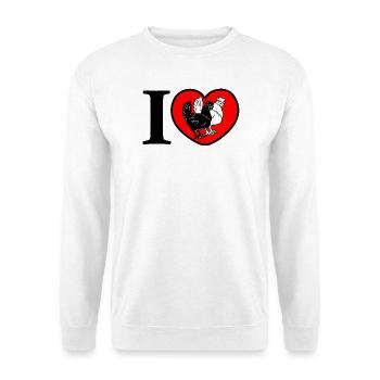 Heart chickens love - Unisex Sweatshirt - white - Front