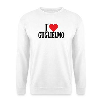 T-Shirt Ich liebe Guglielmo T-Shirt Geschenkidee - Unisex Pullover - Weiß - Vorne
