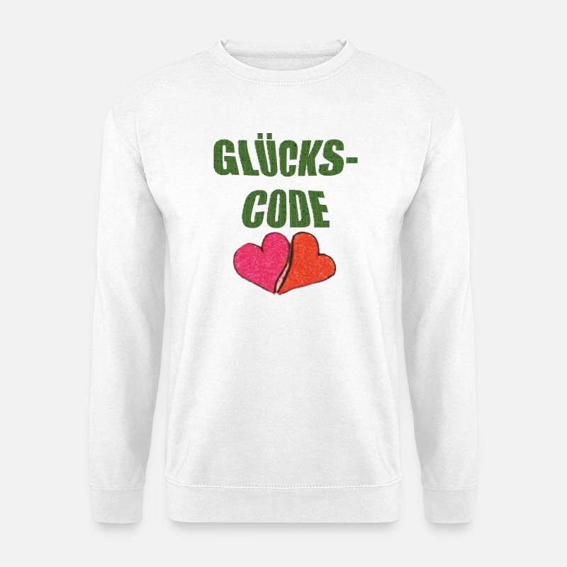 glückscode - Unisex Pullover - Weiß