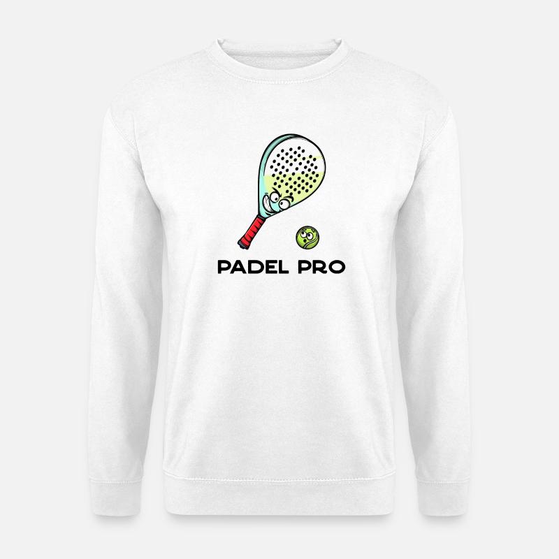 Rückschlag Statement Schläger Ball Statement Padel - Unisex Pullover - Weiß