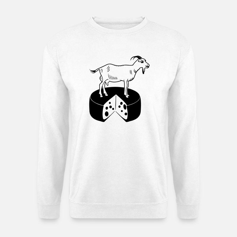 Goat on cheese - Unisex Sweatshirt - white