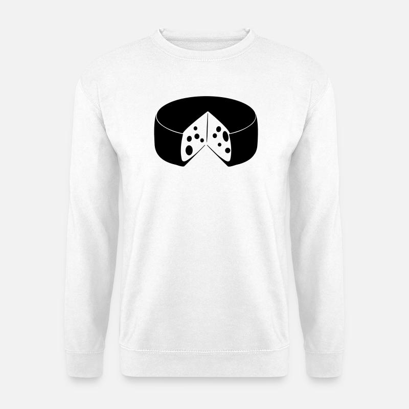 Cheese with cut out - Unisex Sweatshirt - white