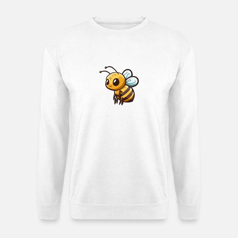 Cute Comic Bee - Unisex Sweatshirt - white