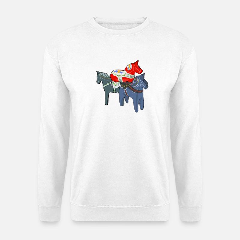 Dala Pferde - Unisex Pullover - Weiß