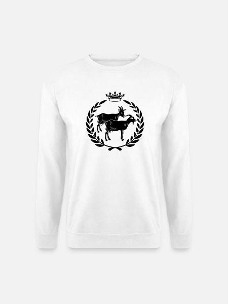 Goat logo laurel wreath - Unisex Sweatshirt - white