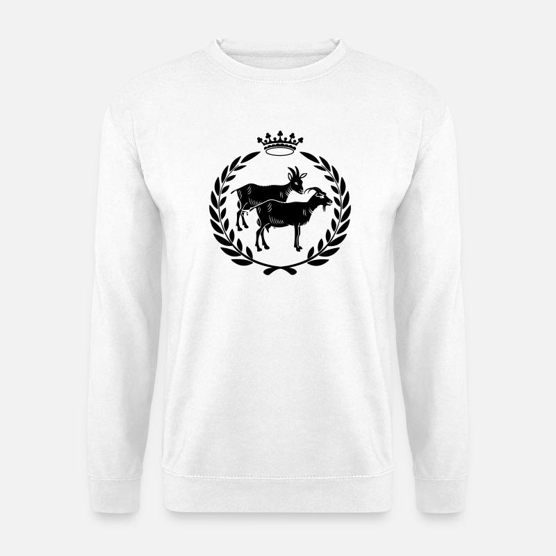 Goat logo laurel wreath - Unisex Sweatshirt - white