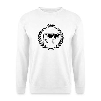 Cow's crown laurel wreath - Unisex Sweatshirt - white - Front