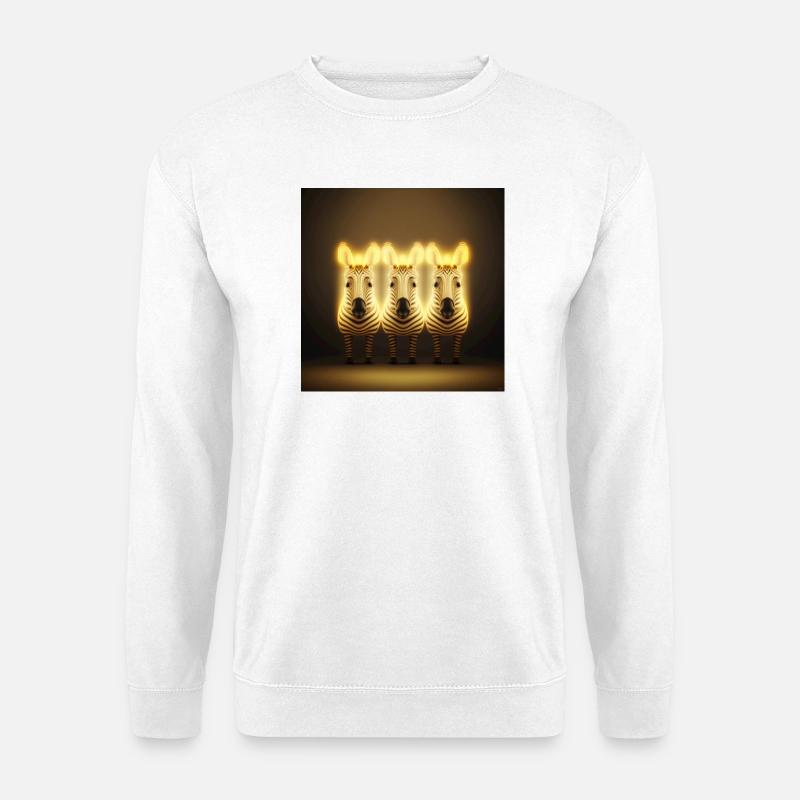 Foto Makro Zebra - Unisex Pullover - Weiß