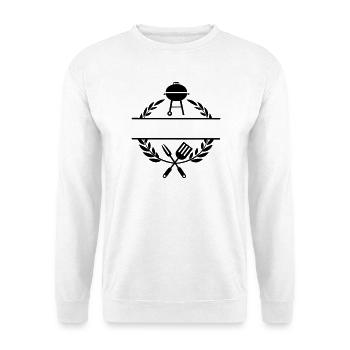 BBQ monogram - Unisex Sweatshirt - white - Front