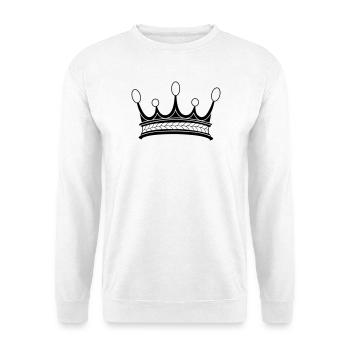 Crown five pearls transparent shadow image - Unisex Sweatshirt - white - Front