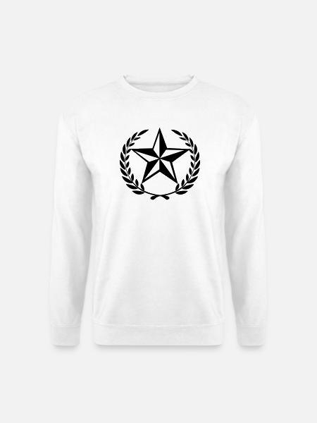 Stern im Lorbeerkranz - Unisex Pullover - Weiß