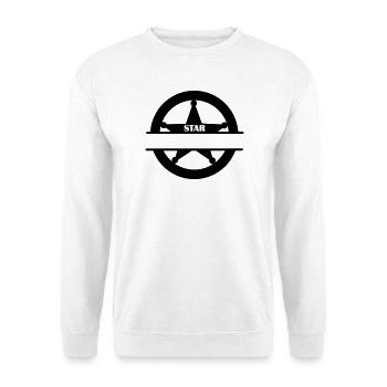 Marschallstern im Kreismonogramm - Unisex Pullover - Weiß - Vorne