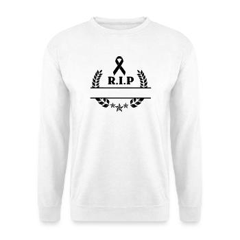 Rest in peace Logo laurel wreath - Unisex Sweatshirt - white - Front