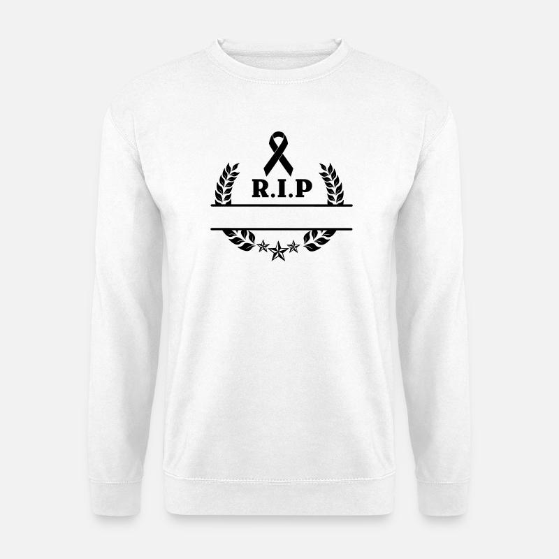 Rest in peace Logo laurel wreath - Unisex Sweatshirt - white