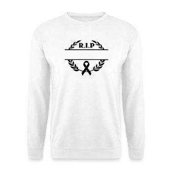 Laurel Wreath R.I.P monogram - Unisex Sweatshirt - white - Front