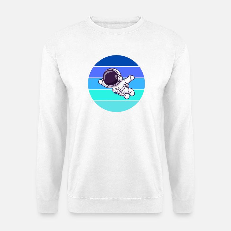 Astronaut, Rakete, Fliegen - Unisex Pullover - Weiß