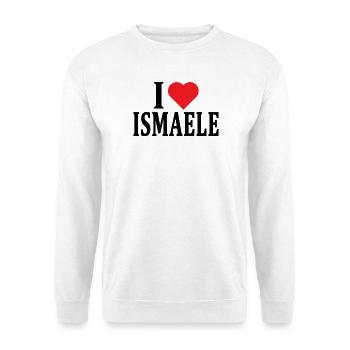 T-Shirt Name I love Ishmael Geschenkidee T-Shirt - Unisex Pullover - Weiß - Vorne