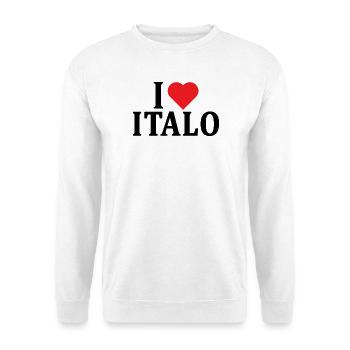 t-shirt name I love Italo t-shirt gift idea - Unisex Sweatshirt - white - Front