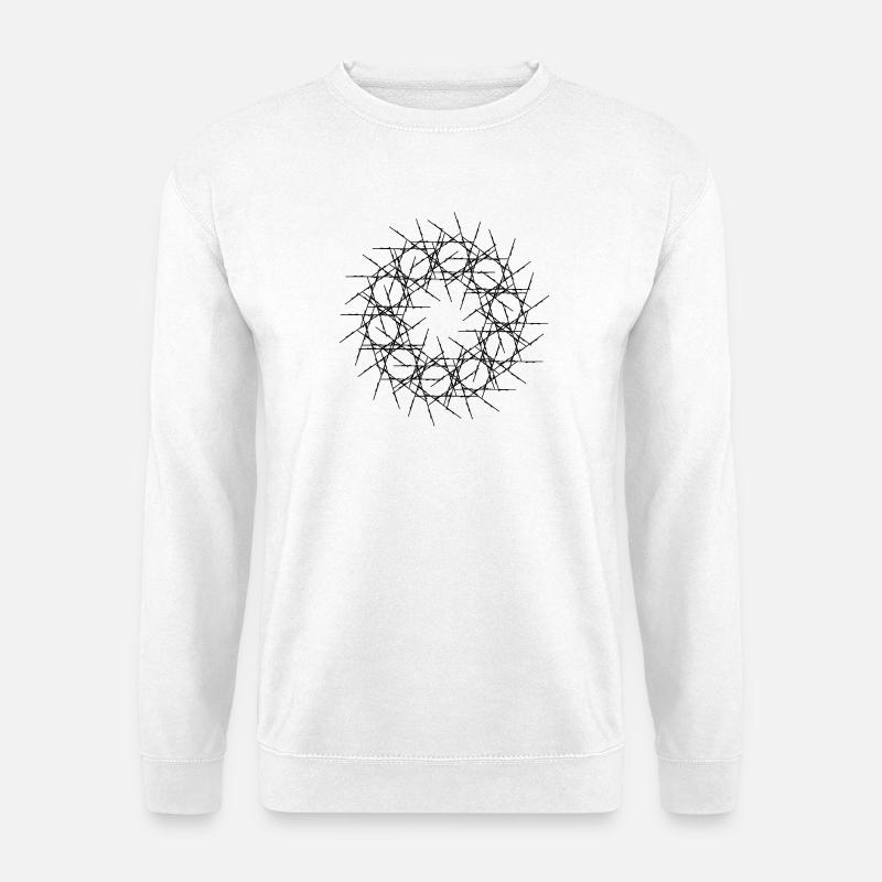 Strahlen KUNST | Braiding | Chain - Unisex Sweatshirt - white