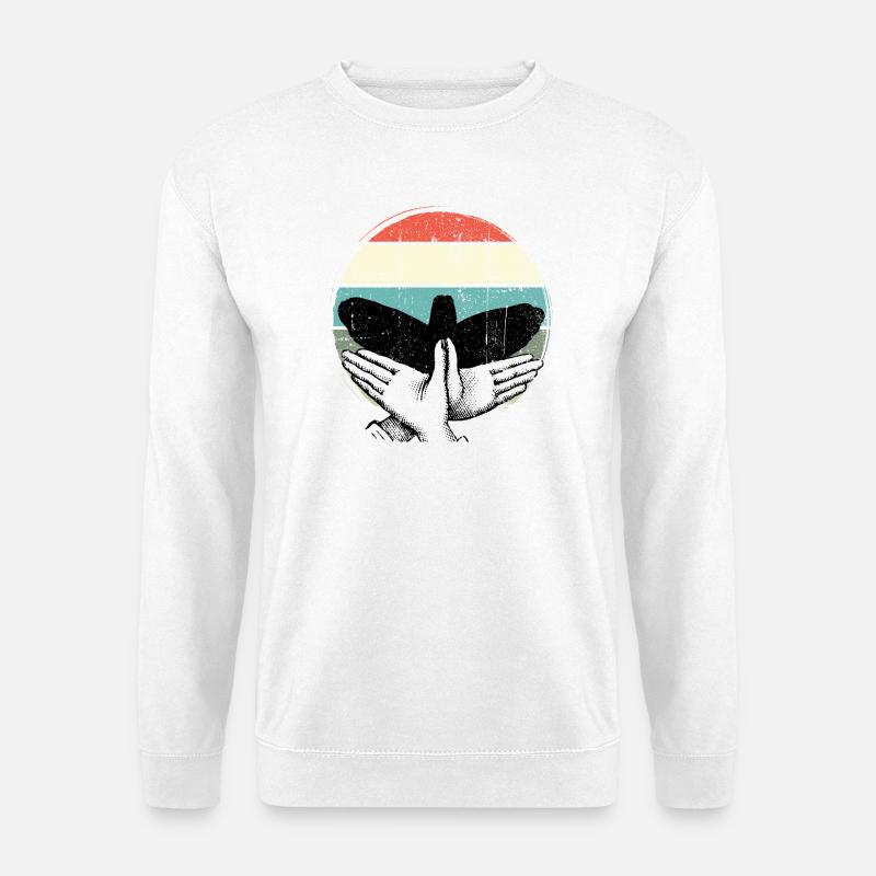 Retro Sunset Bird Silhouette - Unisex Sweatshirt - white