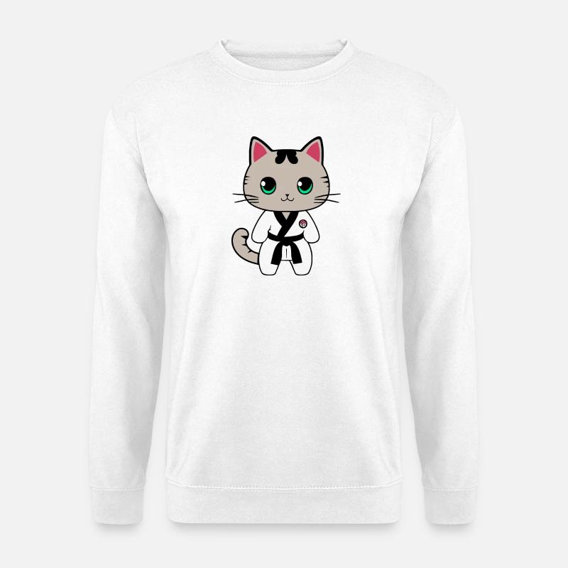 Karate Kätzchen - Unisex Pullover - Weiß