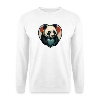 Panda Heart Embrace - Unisex Sweatshirt - white - Front