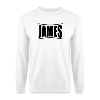 nom t-shirt James t-shirt idée cadeau - Sweat-shirt Unisexe - blanc - Devant