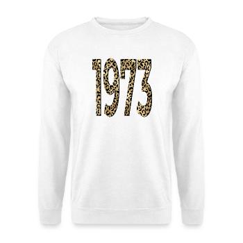 Geburtstag 1973 Leopardenmuster - Unisex Pullover - Weiß - Vorne