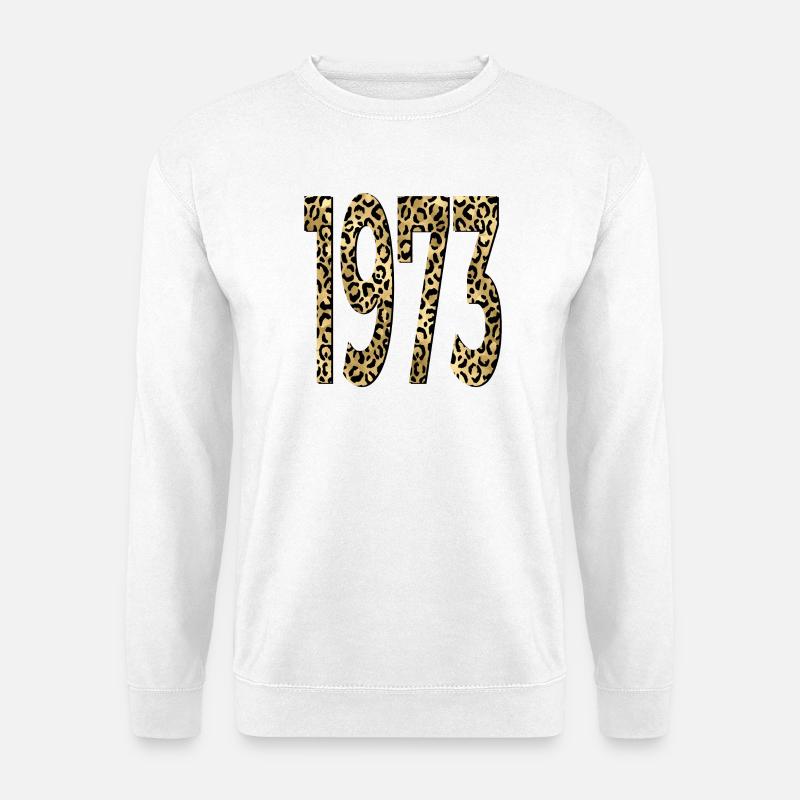 Birthday 1973 Leopard Print - Unisex Sweatshirt - white