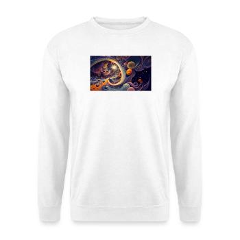 Cosmic Swirl Orbits - Unisex Sweatshirt - white - Front