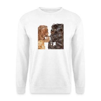 Perplexed woman profile - Unisex Sweatshirt - white - Front
