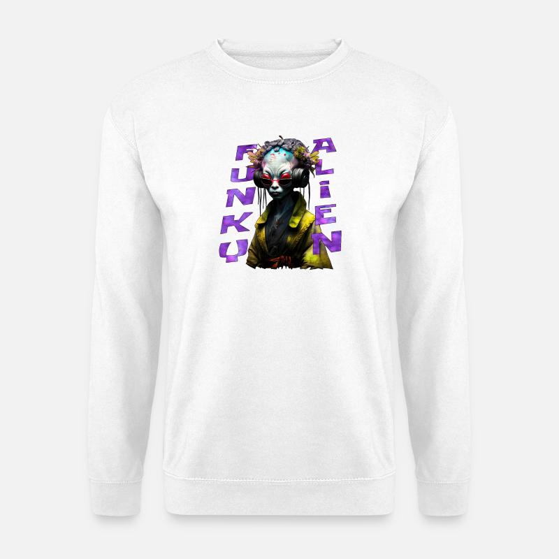 Funky Alien 02 - Unisex Pullover - Weiß