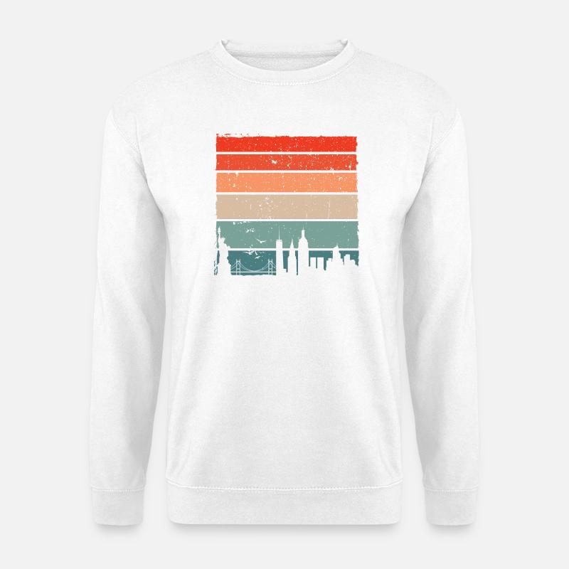 Sunset Skyline Gradient - Unisex Sweatshirt - white